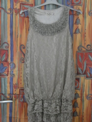 Dentelle volants robe tunique - volants,